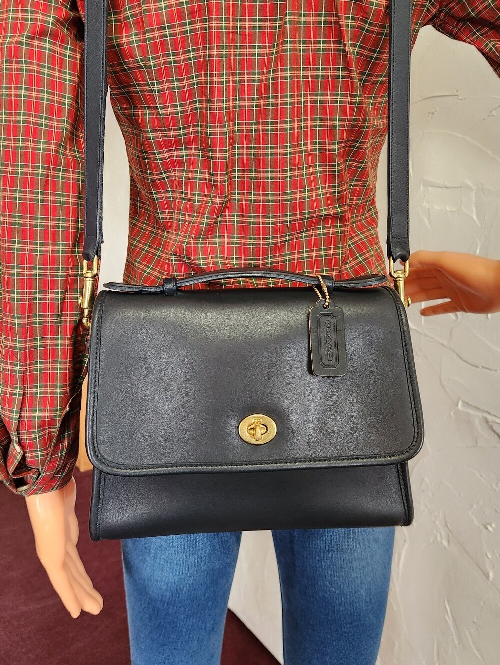 Coach Court Bag, Navy Blue No. 9870, Archival Vintage, Pre-1994 - Picture 15 of 15